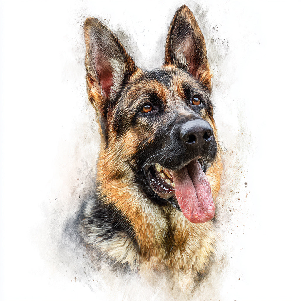 German Shepherd - Short-haired portrait - Coaster