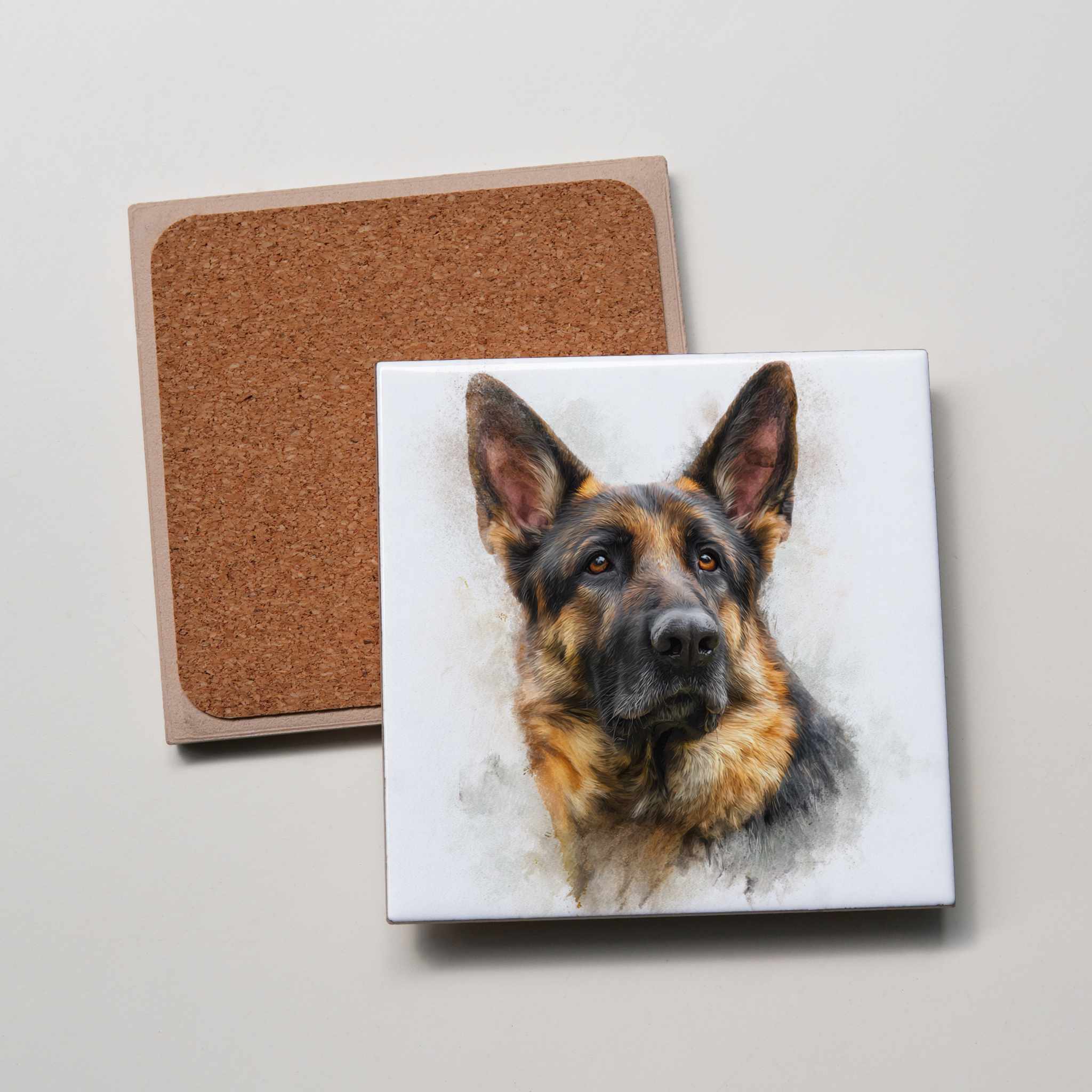 German Shepherd Right - Coaster