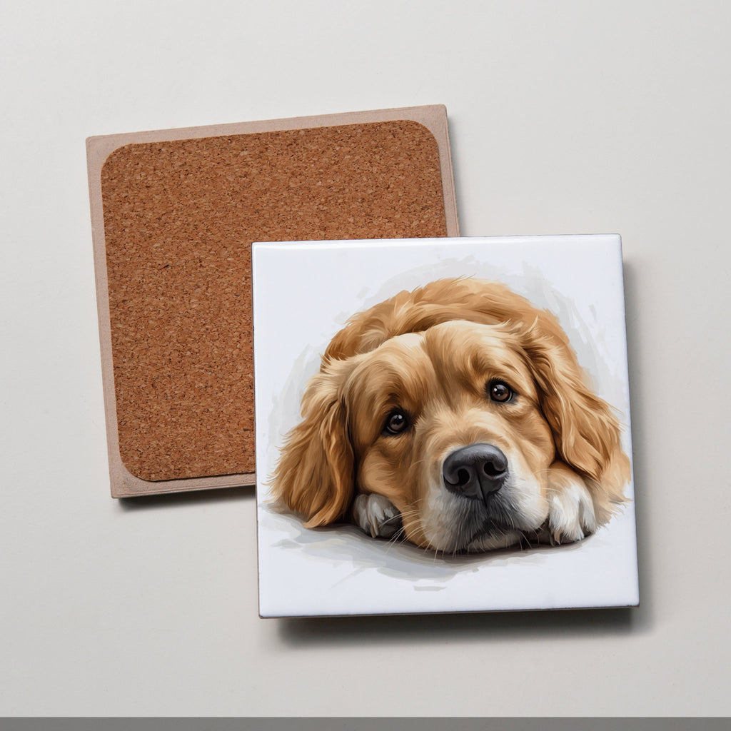 Golden Retriever - Lying HD - Coaster