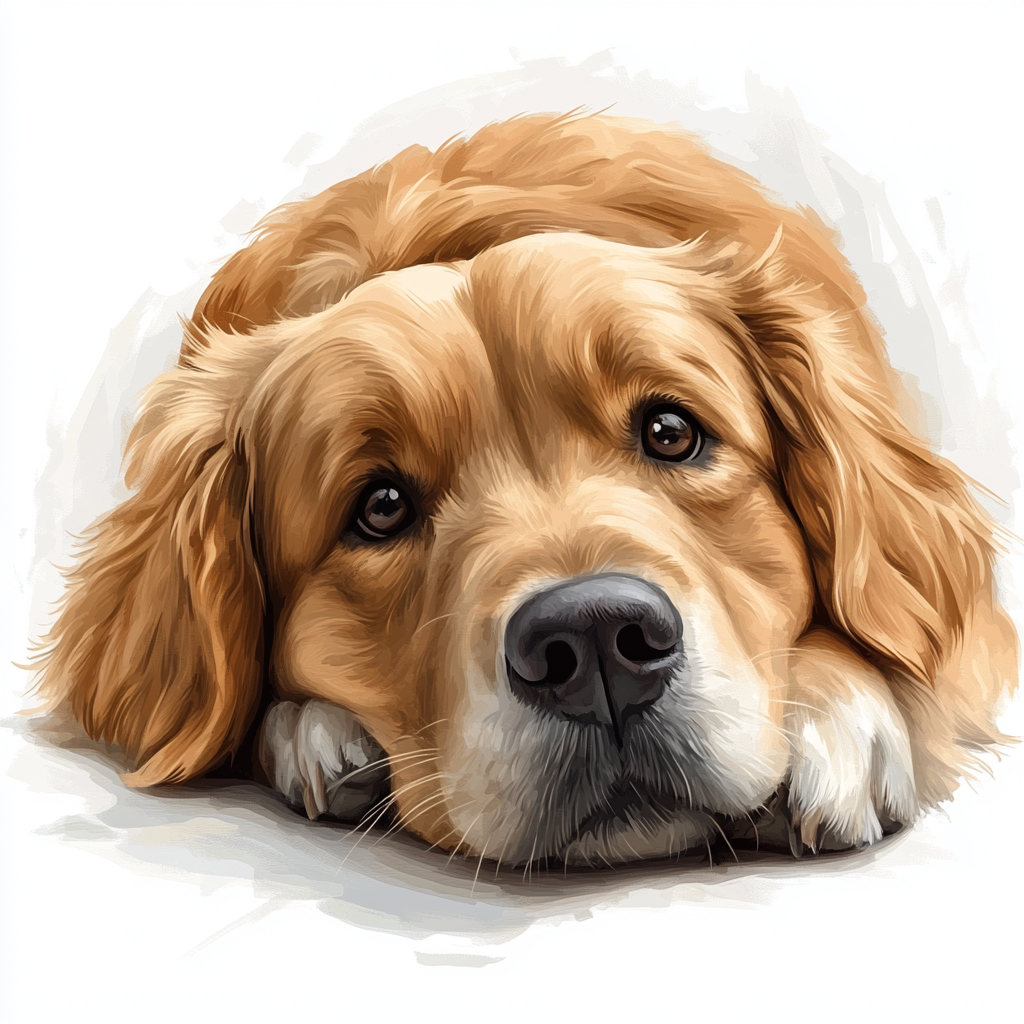Golden Retriever - Lying HD - Coaster