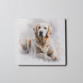 Golden Retriever - White - Lying HU - Coaster