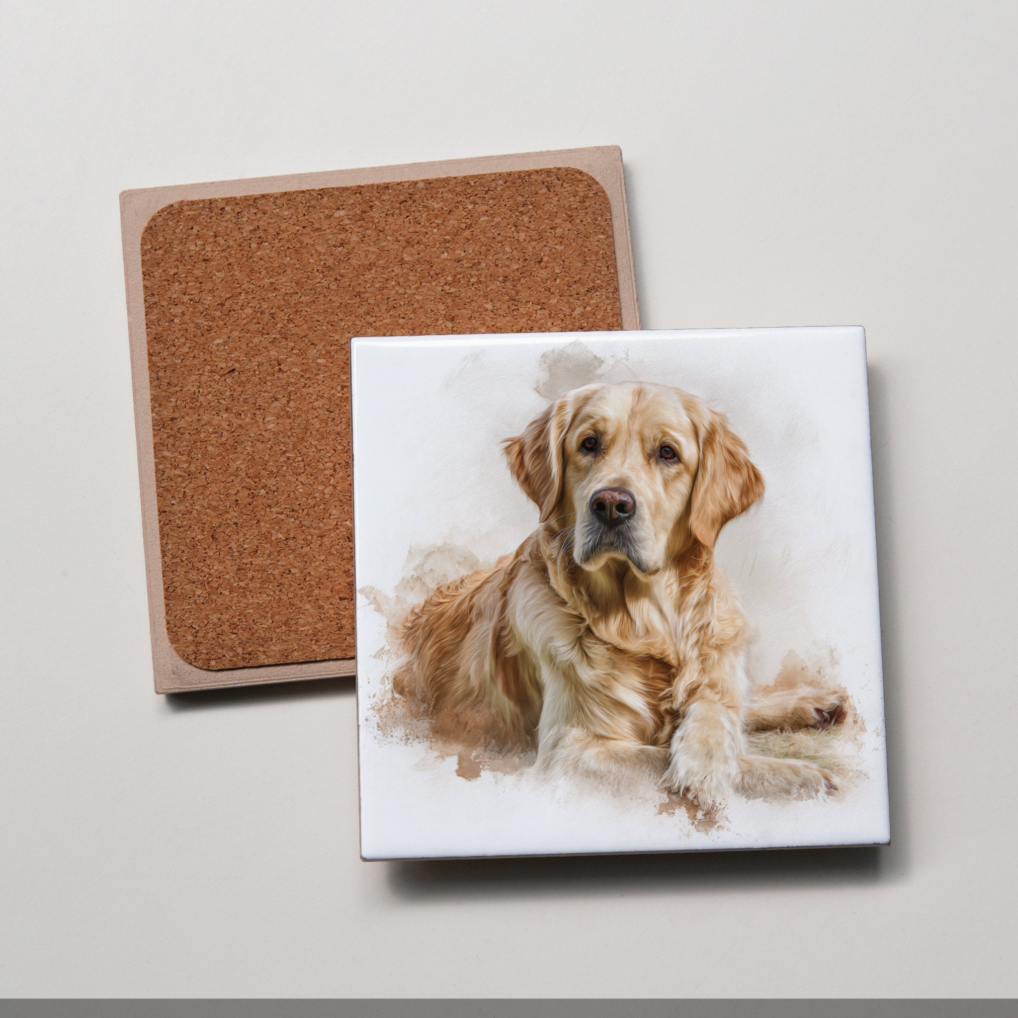 Golden Retriever - lying HU - Coaster