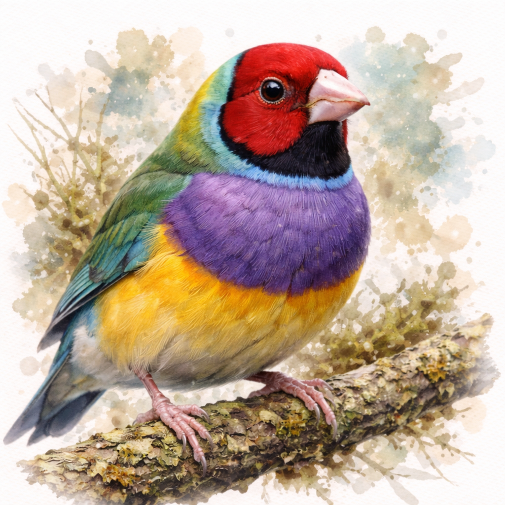 Gouldian Finch 1 - Coaster