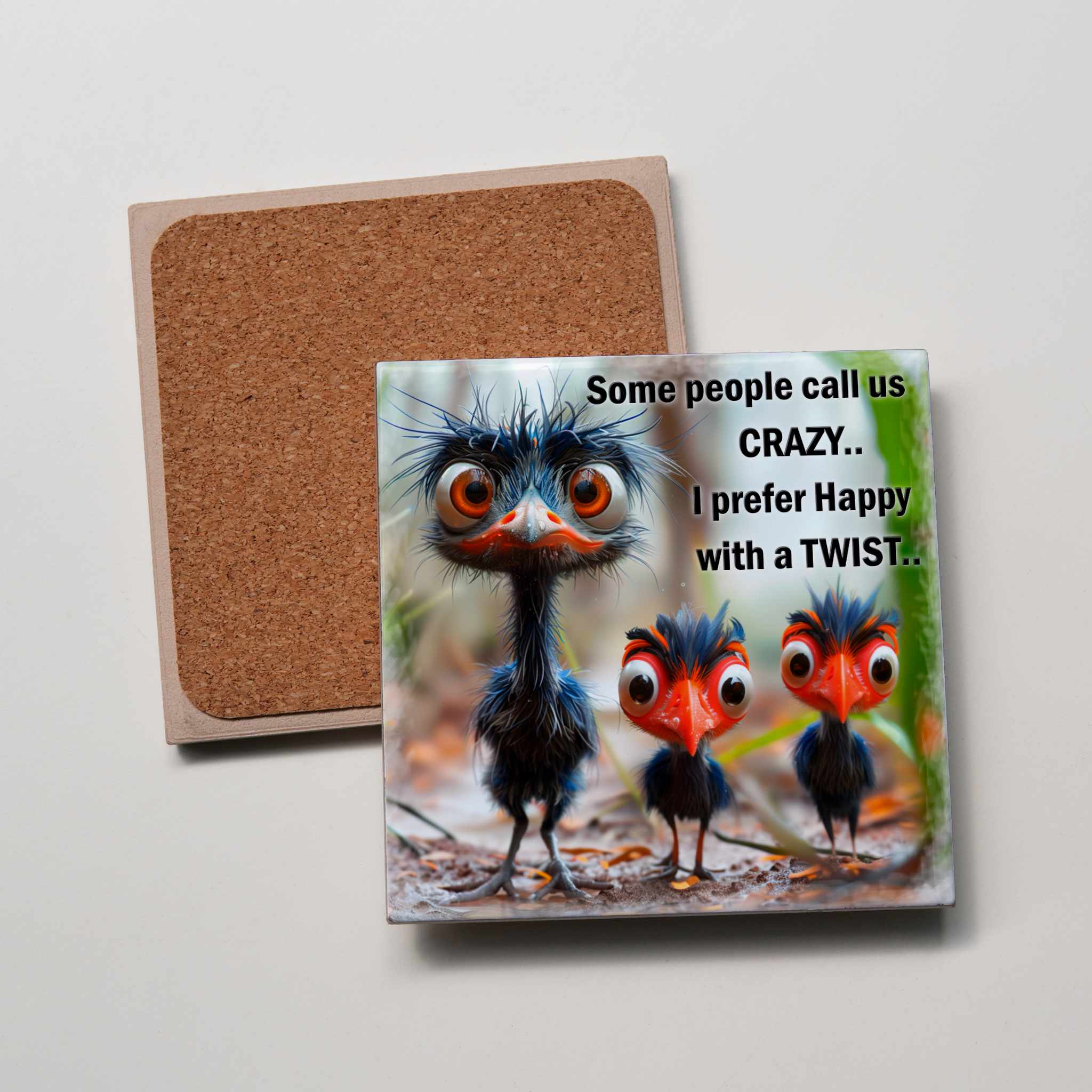 Happy with a Twist Coaster