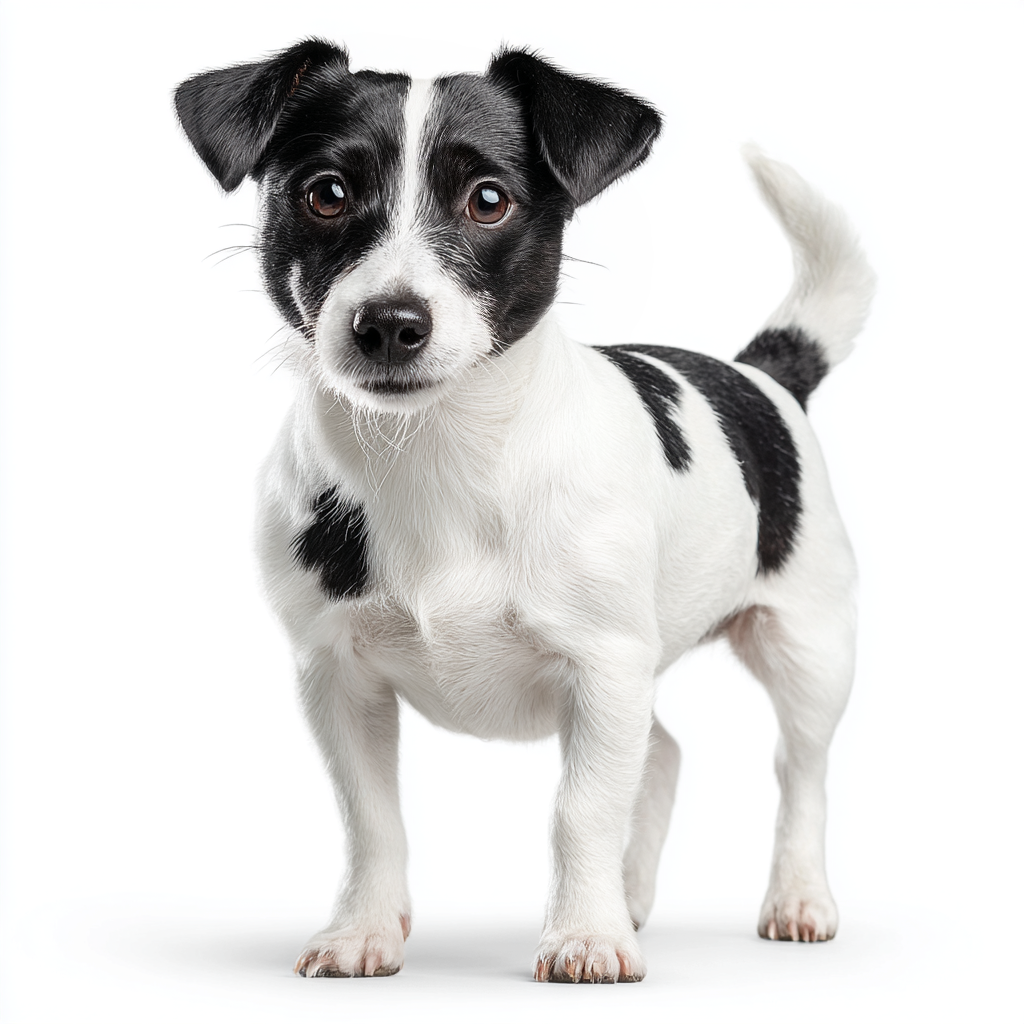 Jack Russell - BW - Standing - Coaster