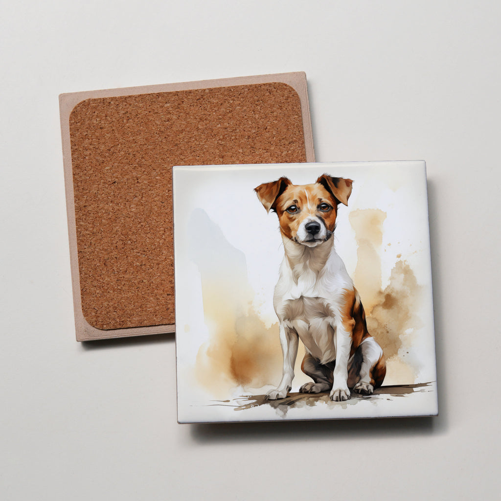 Jack Russell - Sitting - Coaster