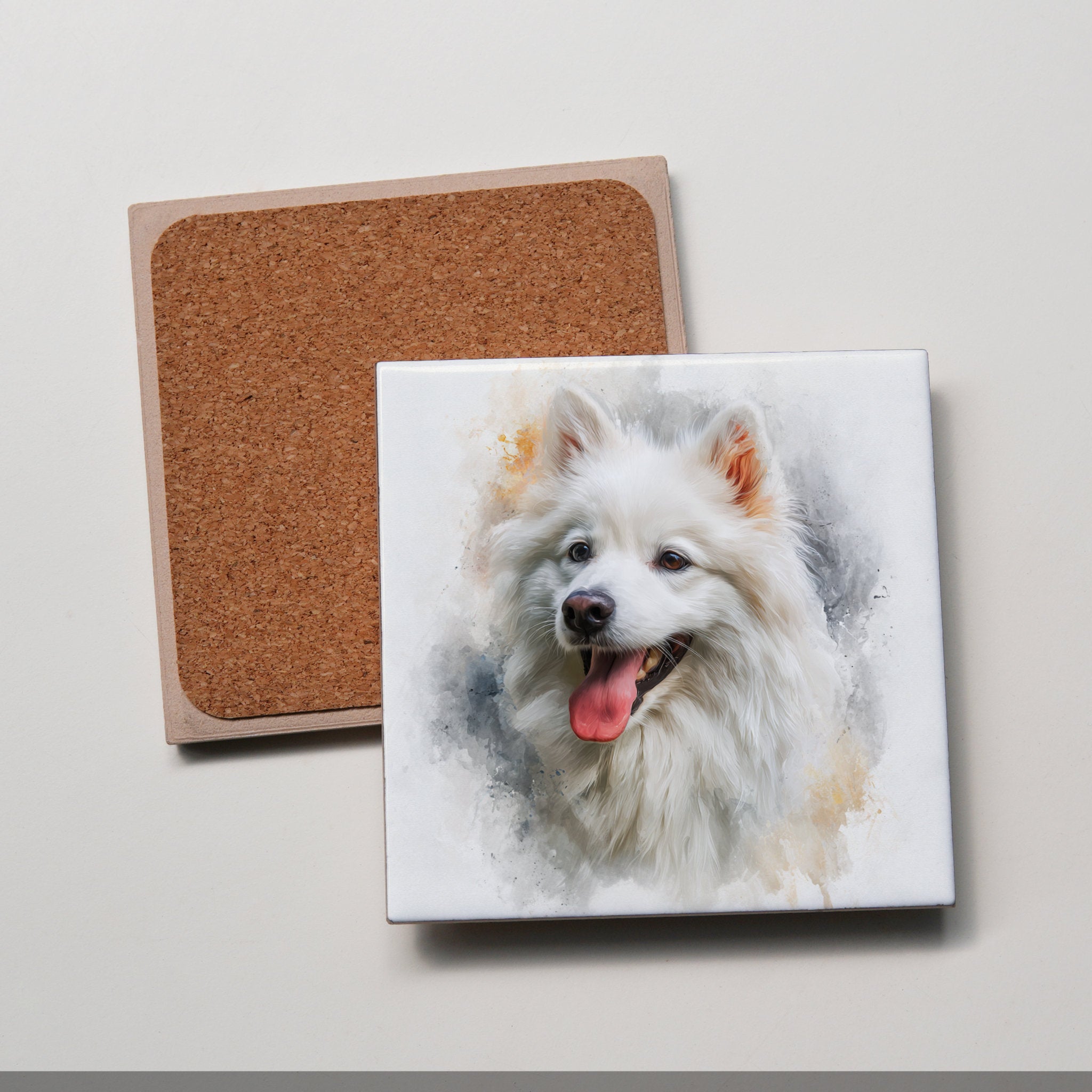 Japanese Spitz - Portrait LL - Coaster