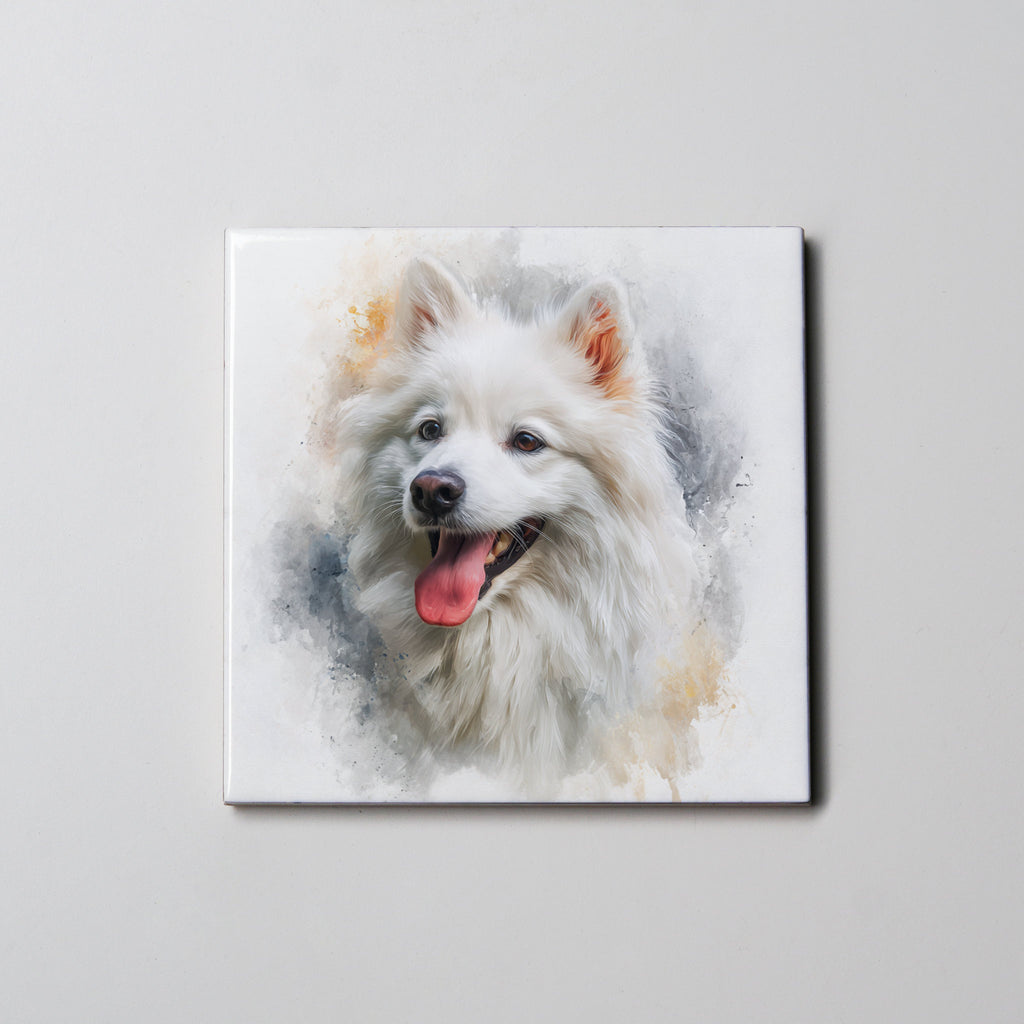 Japanese Spitz - Portrait LL - Coaster