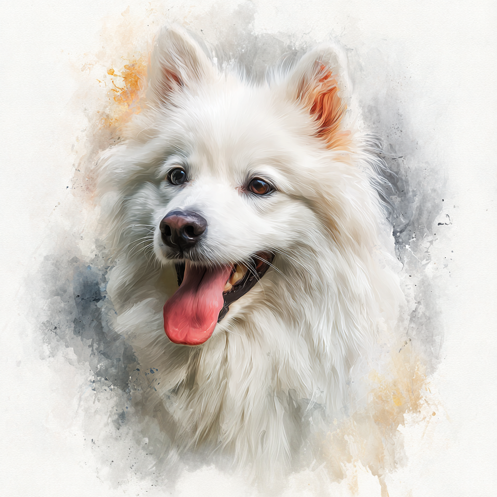 Japanese Spitz - Portrait LL - Coaster