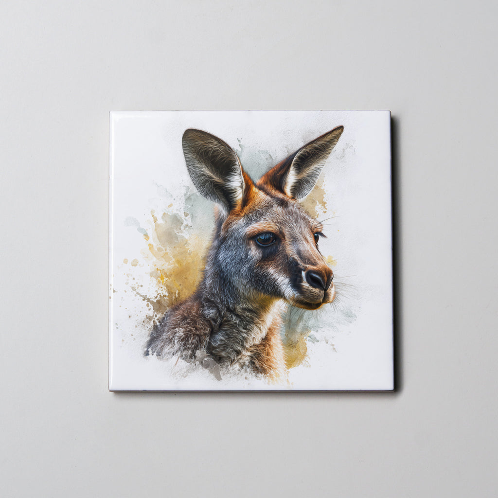 Kangaroo - grey - Coaster