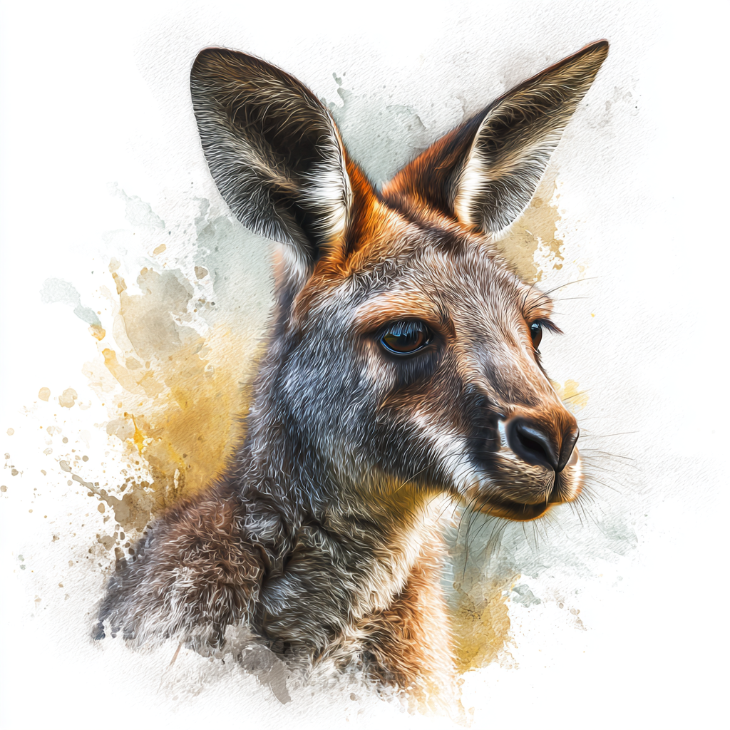Kangaroo - grey - Coaster