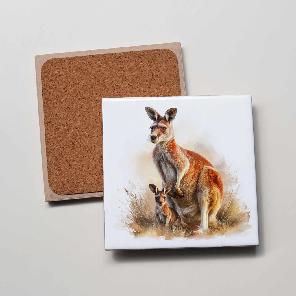 Kangaroo and Joey - Coaster