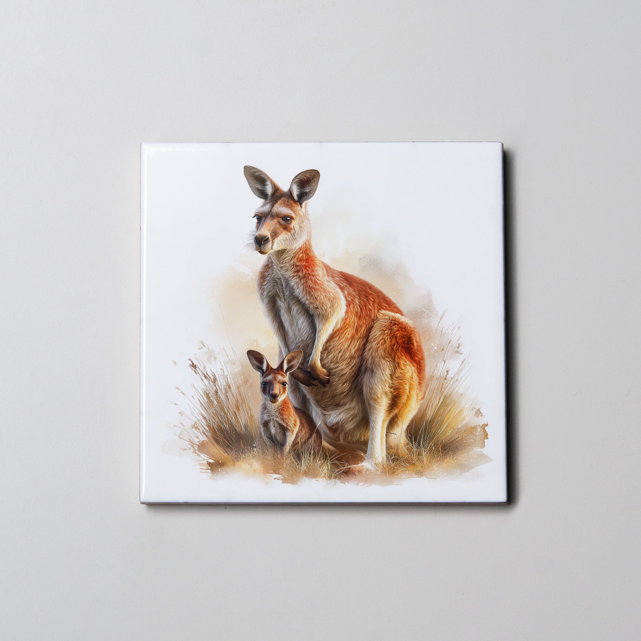 Kangaroo and Joey - Coaster