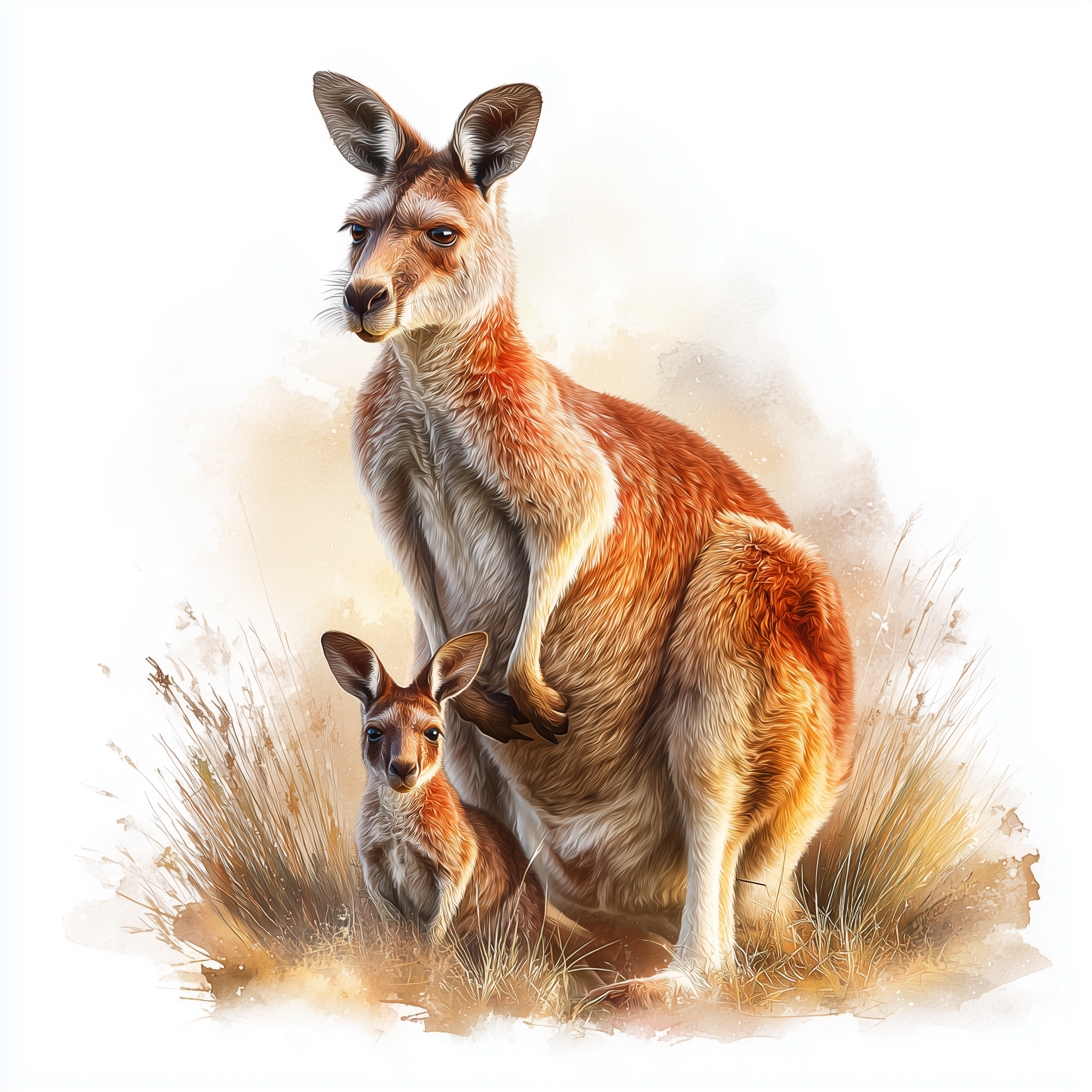 Kangaroo and Joey - Coaster