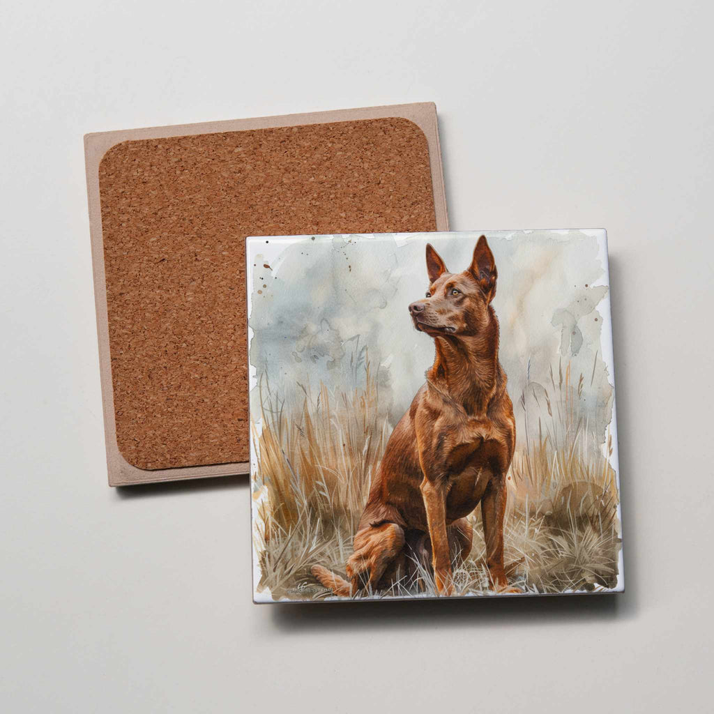 Kelpie - Red - Lying HD - Coaster
