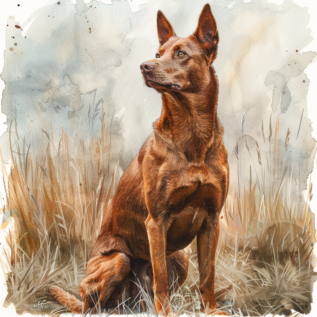 Kelpie - Red - Lying HD - Coaster