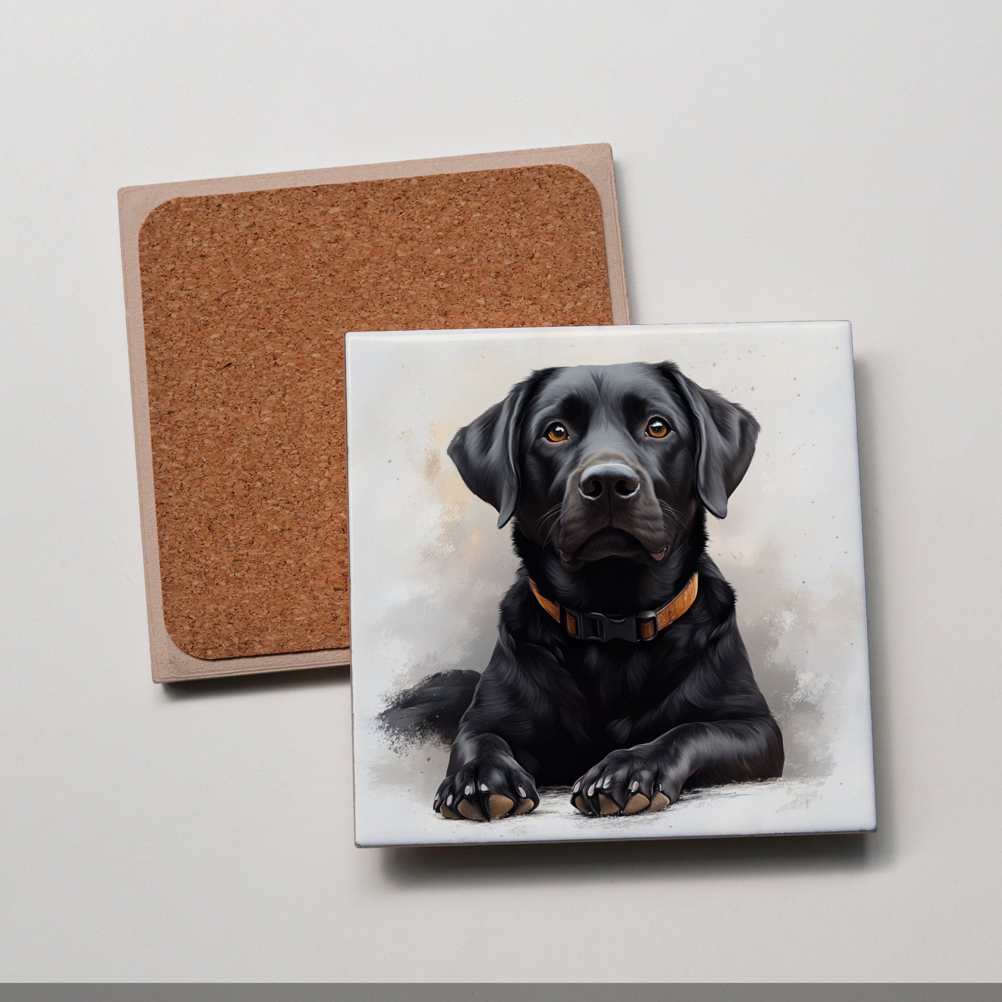 Labrador - Black - Lying HU - Coaster