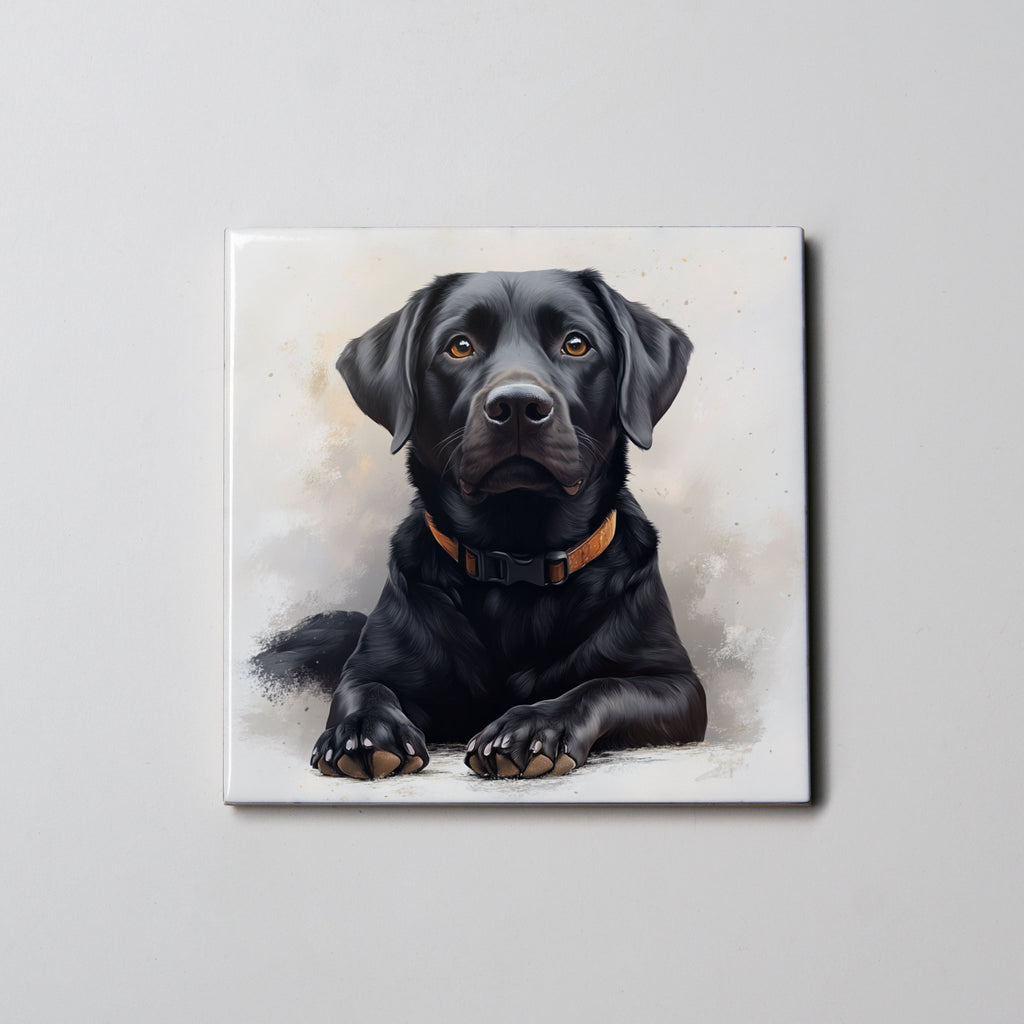 Labrador - Black - Lying HU - Coaster