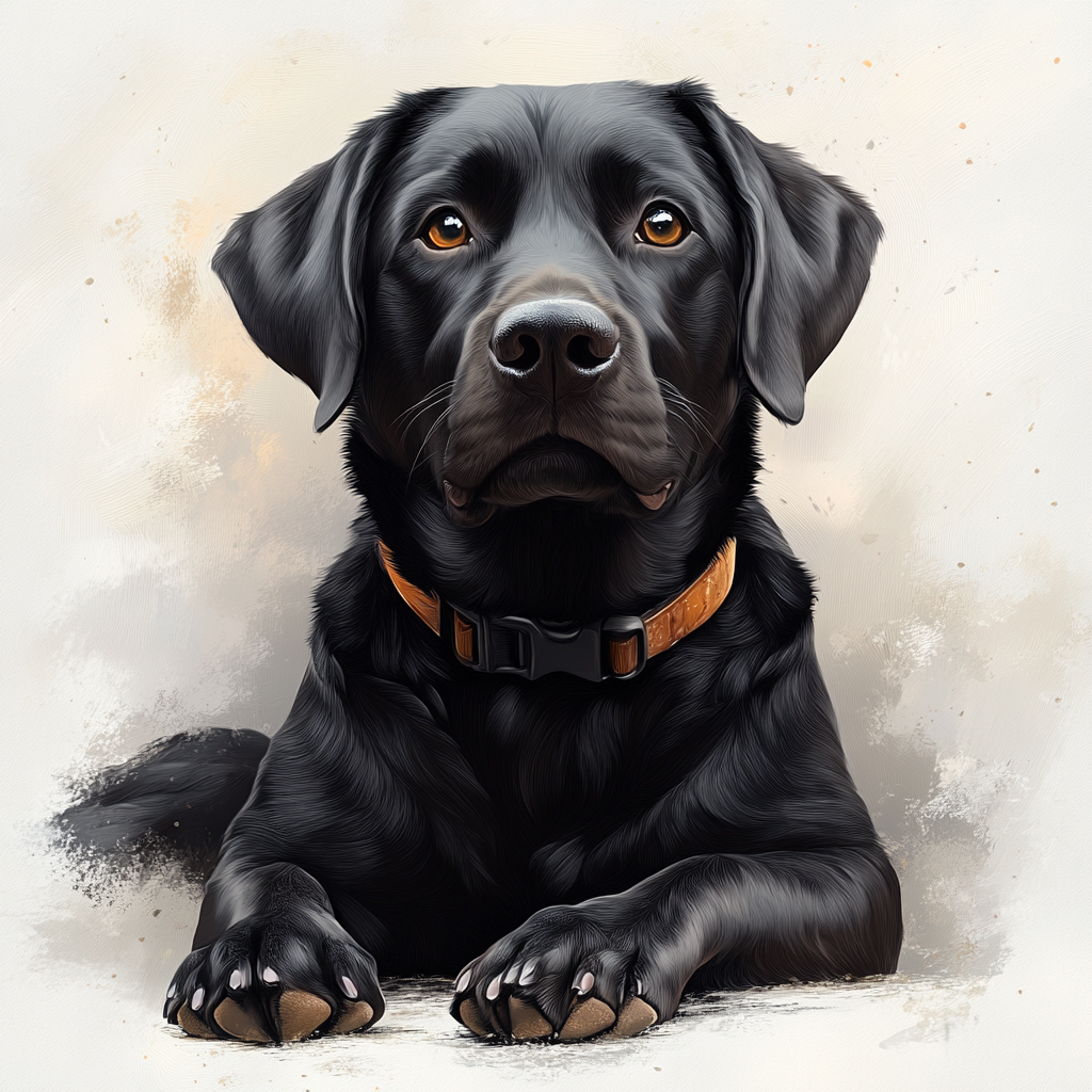 Labrador - Black - Lying HU - Coaster