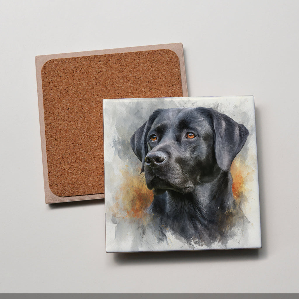 Labrador - Black - Portrait - Coaster