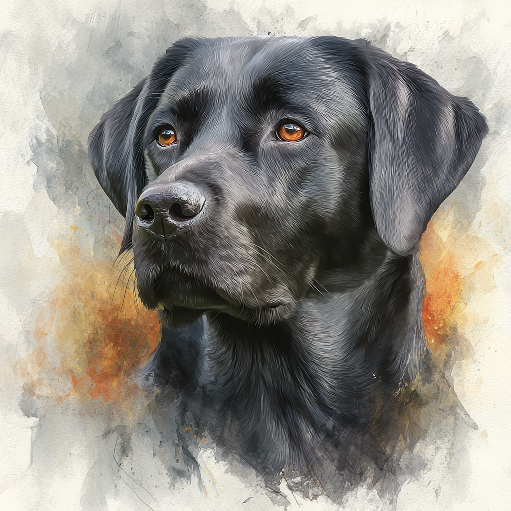 Labrador - Black - Portrait - Coaster