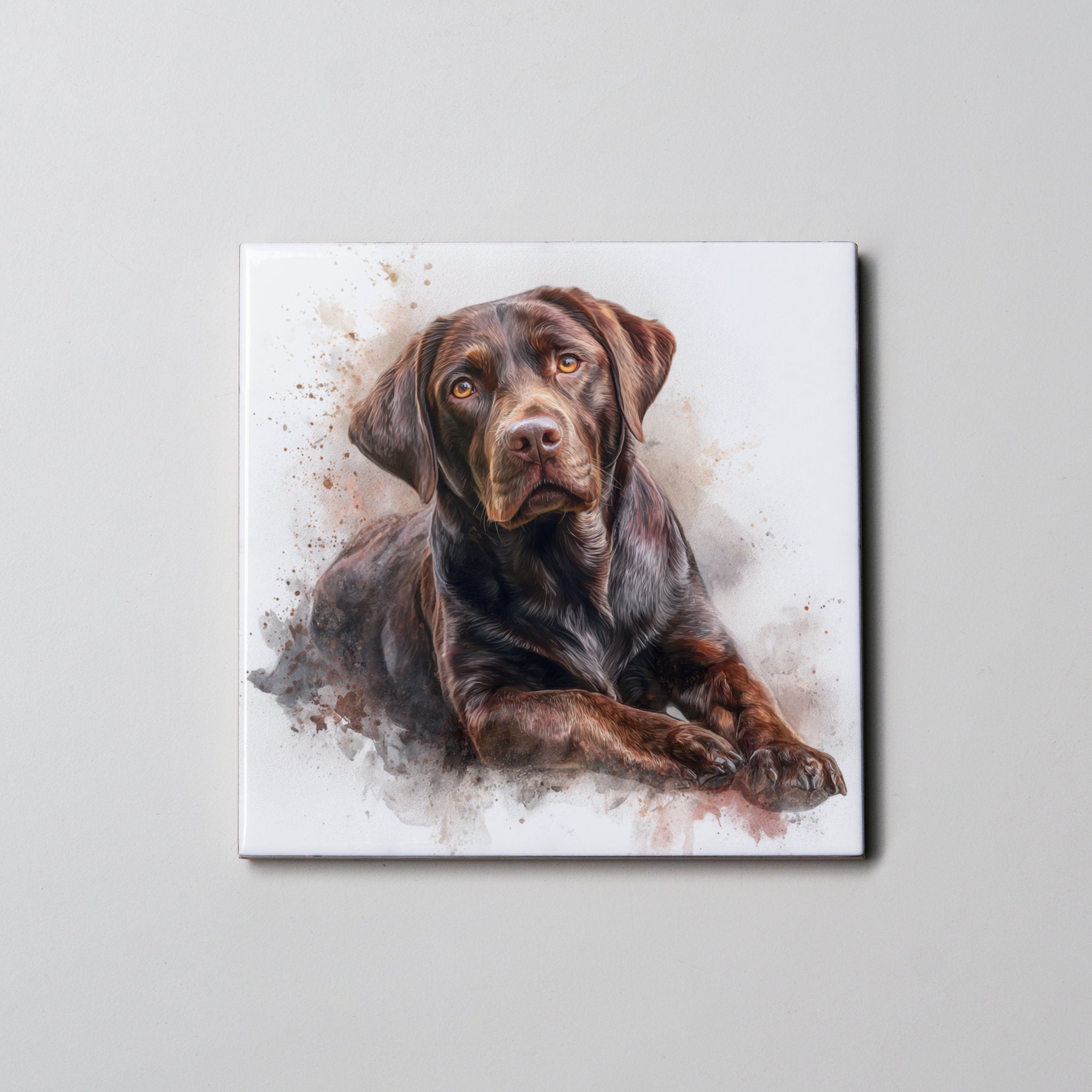 Labrador - Chocolate - Lying HU - Coaster