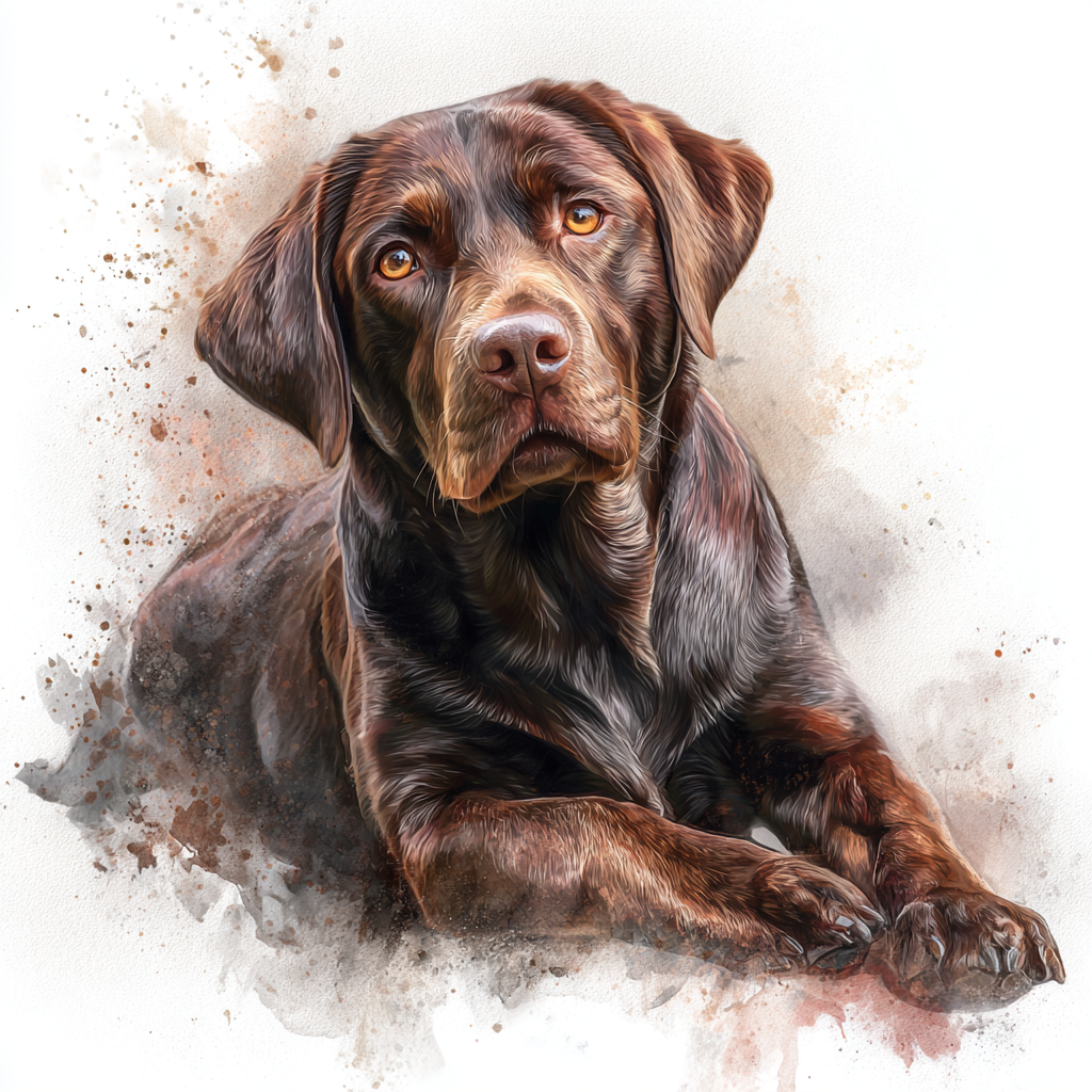 Labrador - Chocolate - Lying HU - Coaster