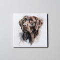 Labrador - Chocolate - Portrait - Coaster
