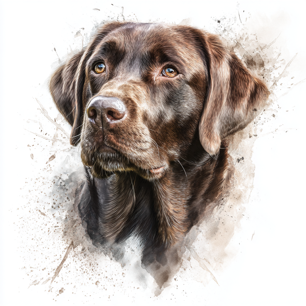 Labrador - Chocolate - Portrait - Coaster