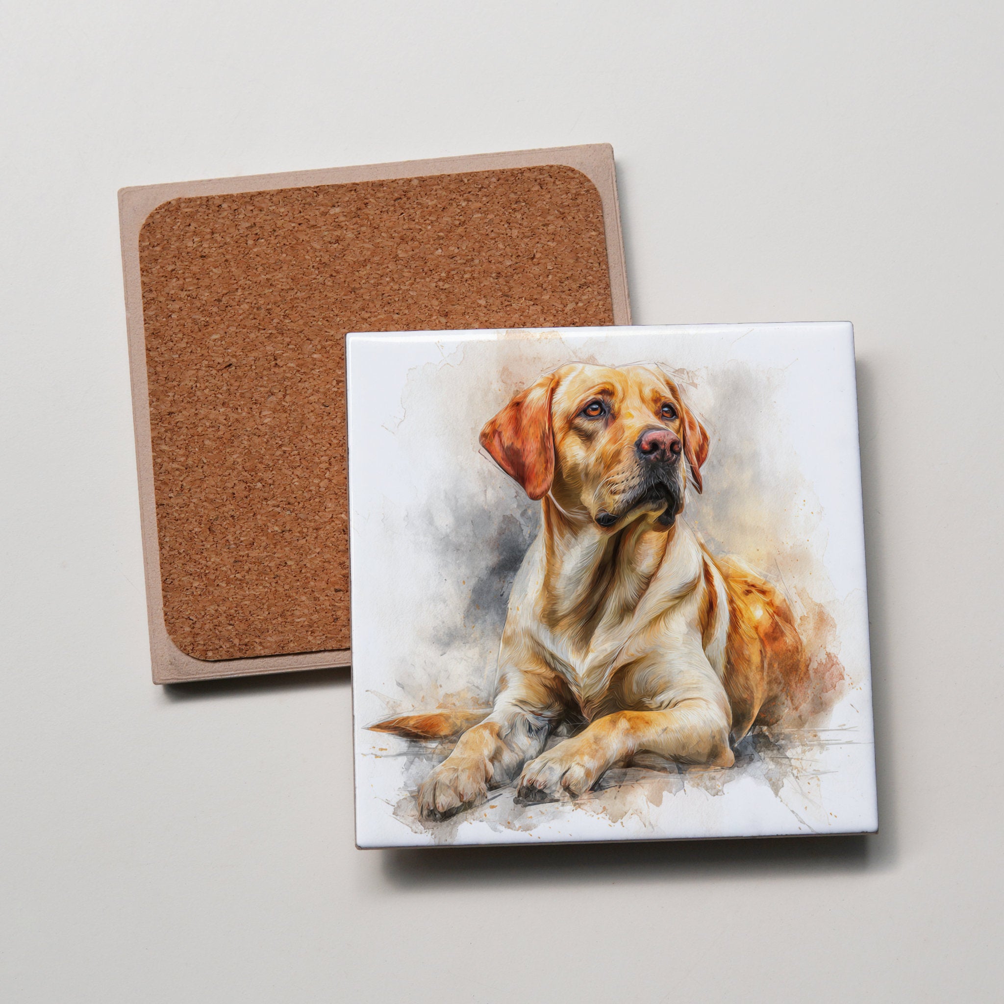 Labrador - Golden - Lying HU - Coaster