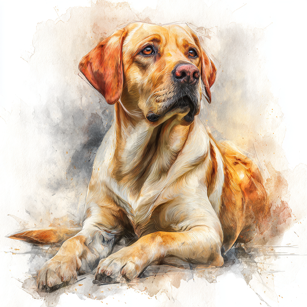 Labrador - Golden - Lying HU - Coaster