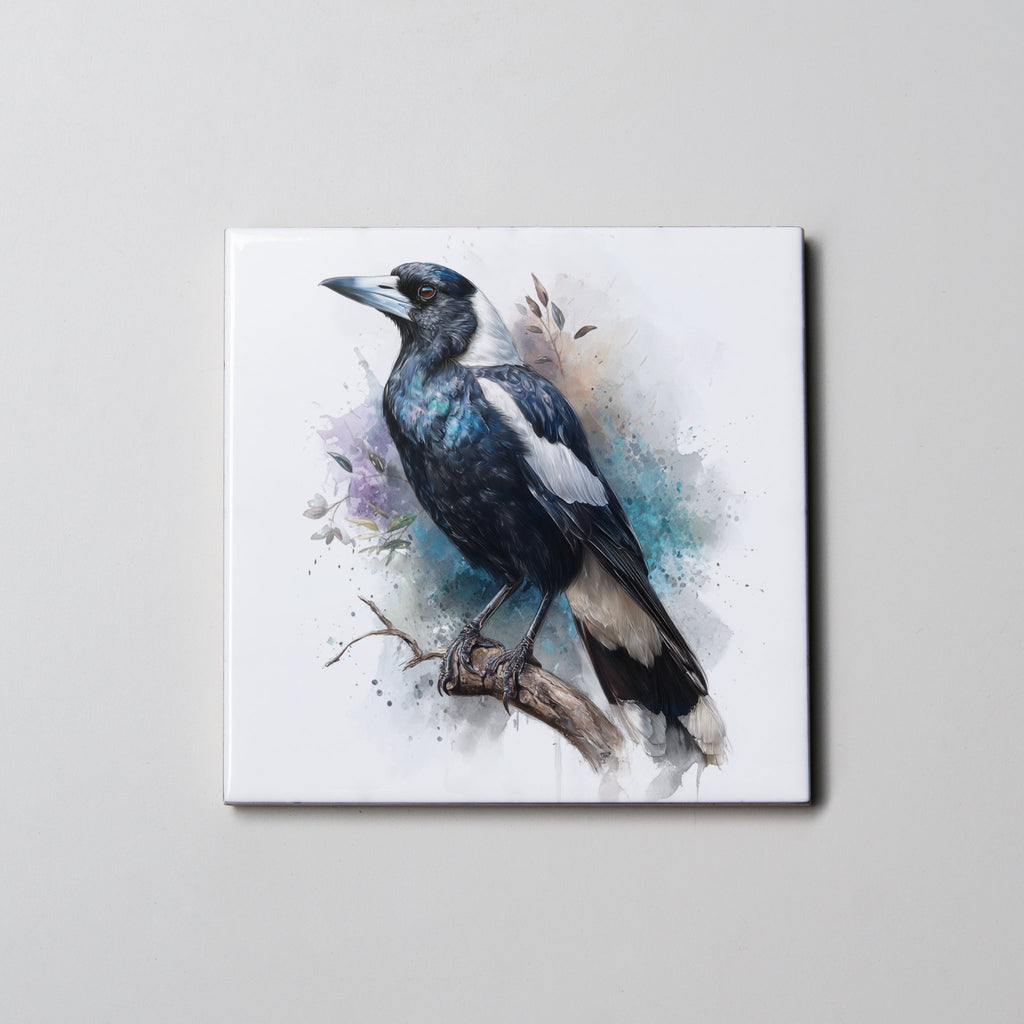 Magpie FB looking left - Coaster