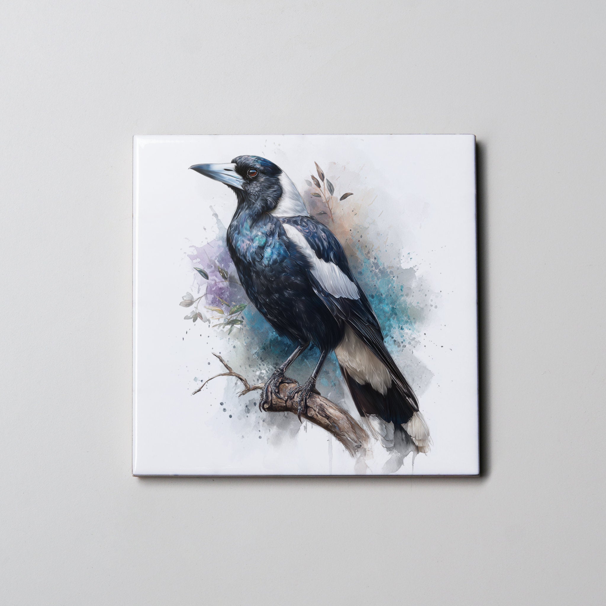 Magpie FB looking left - Coaster