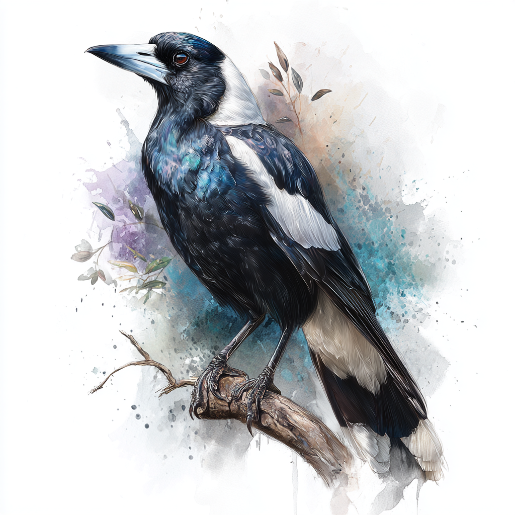 Magpie FB looking left - Coaster