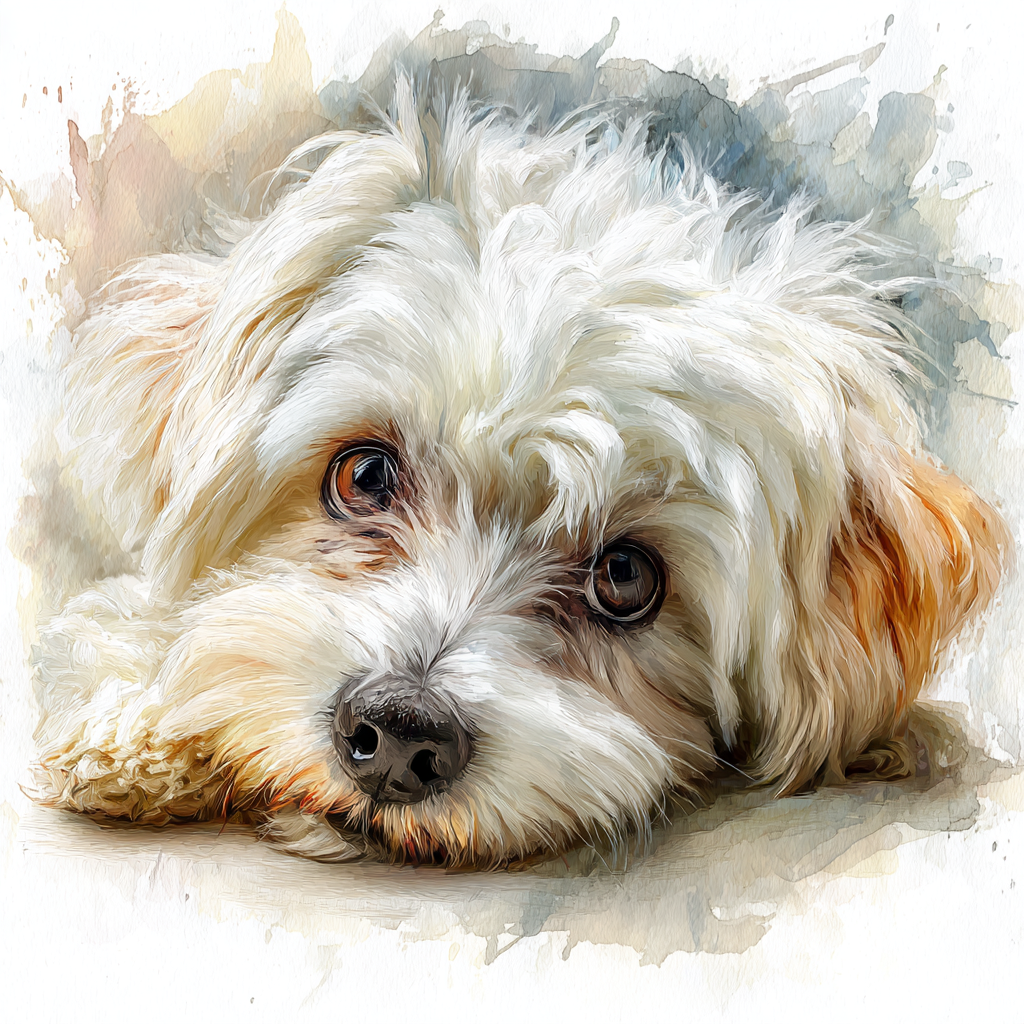 Maltese - Lying Down HD - Coaster