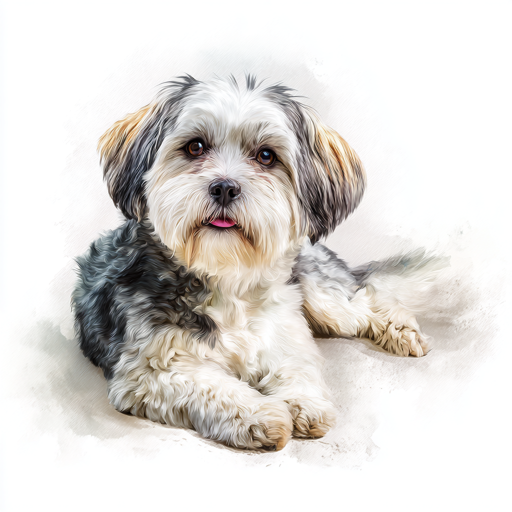 Maltese Shih Tzu - Lying Down1 - Coaster