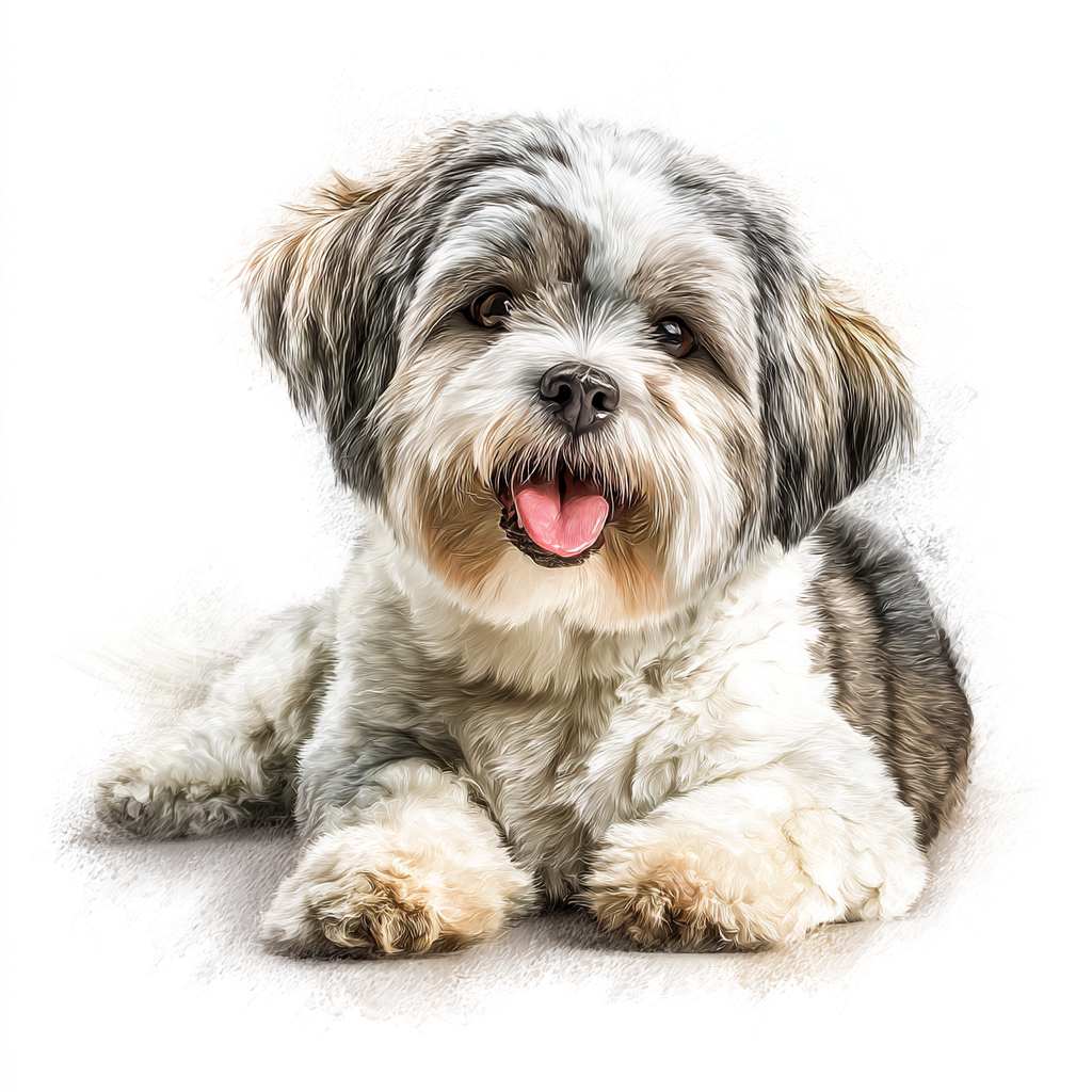 Maltese Shih Tzu - Lying Down2 - Coaster