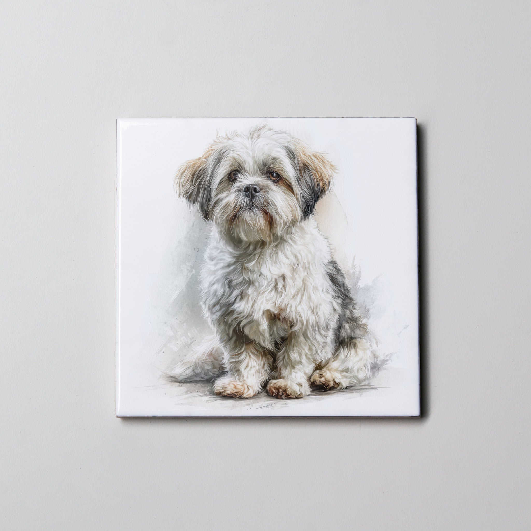 Maltese Shih Tzu - Sitting - Coaster