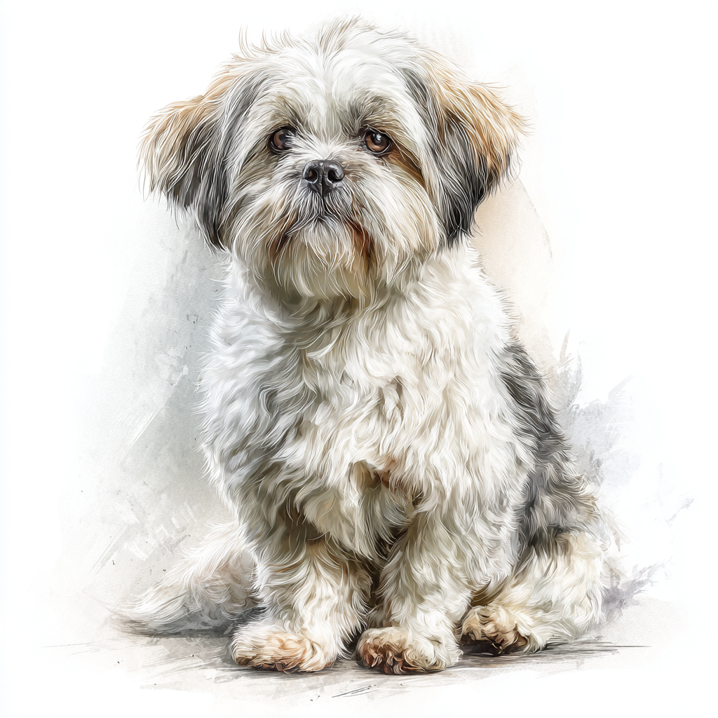 Maltese Shih Tzu - Sitting - Coaster