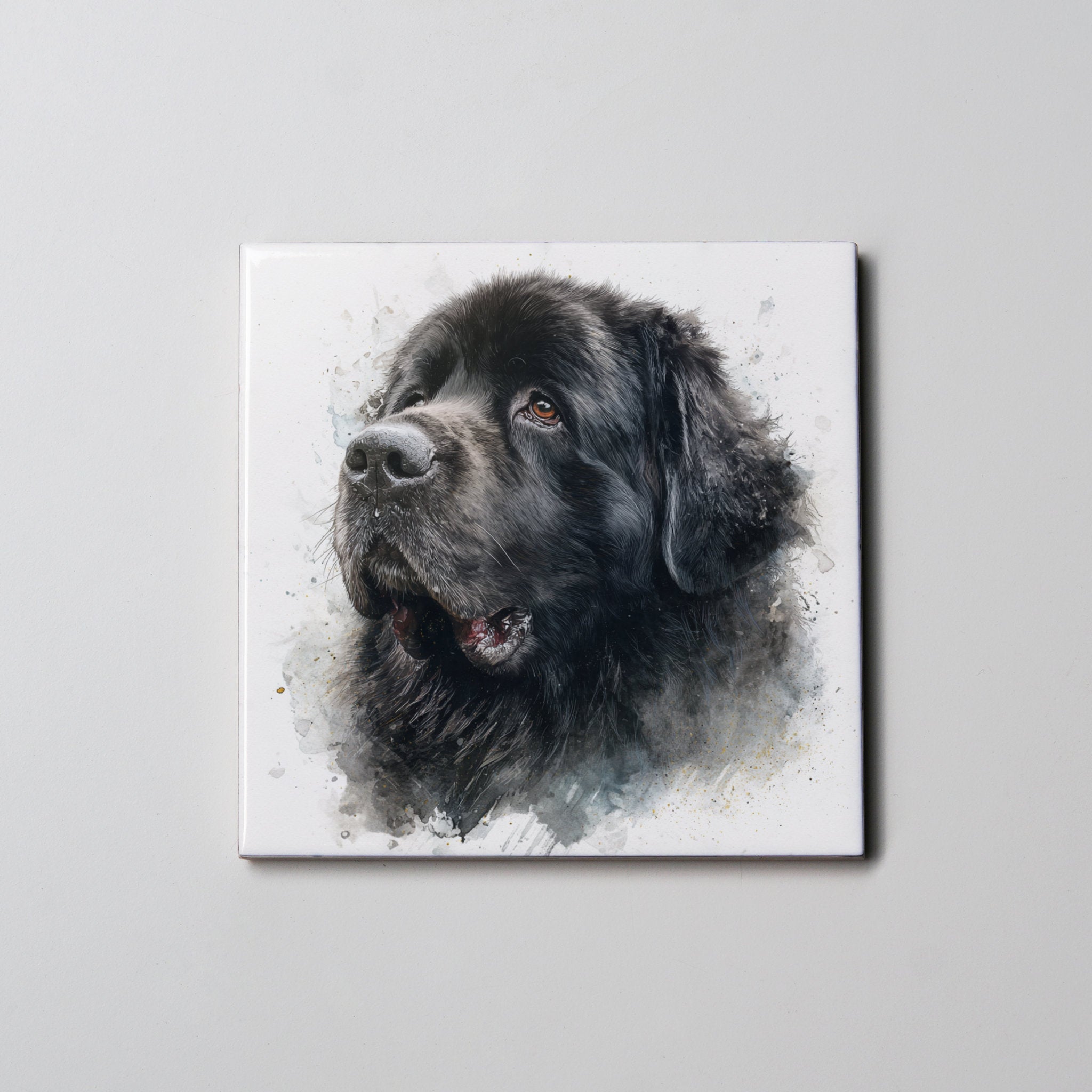 Newfoundland Black - Portrait - Coaster