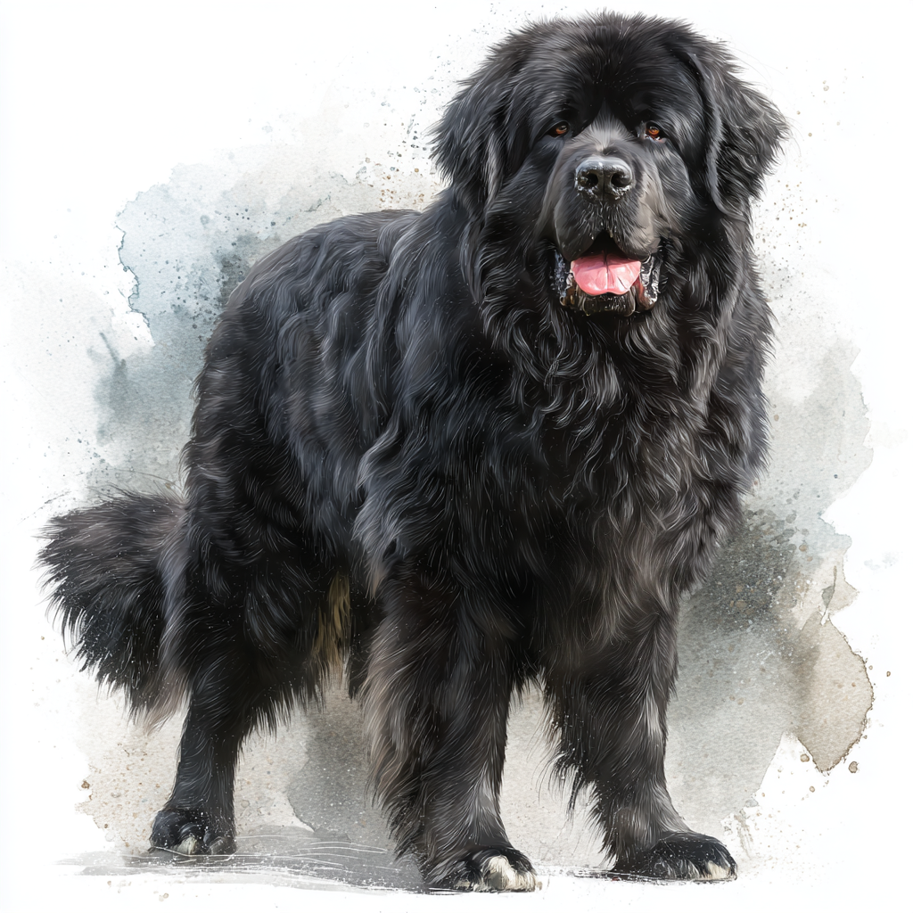 Newfoundland Black - standing - Coaster
