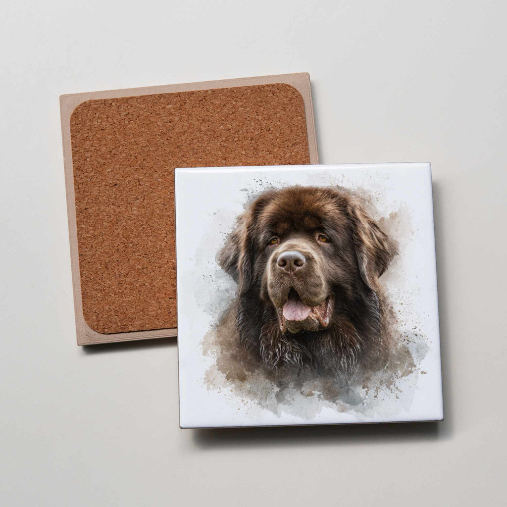 Newfoundland Chocolate - Portrait - Coaster
