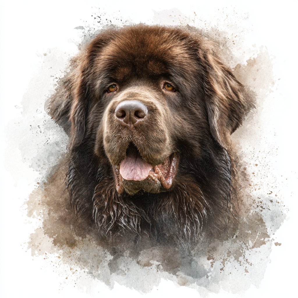 Newfoundland Chocolate - Portrait - Coaster