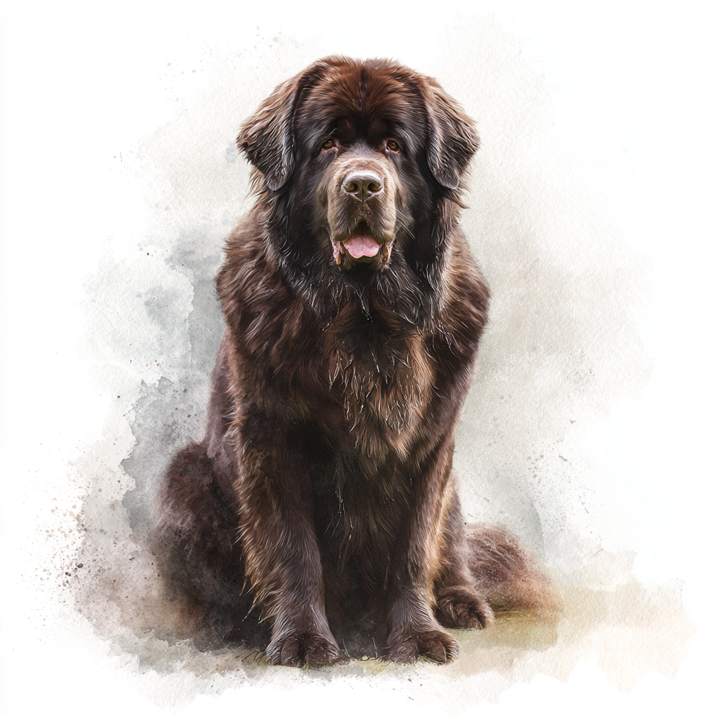 Newfoundland Chocolate - Sitting - Coaster