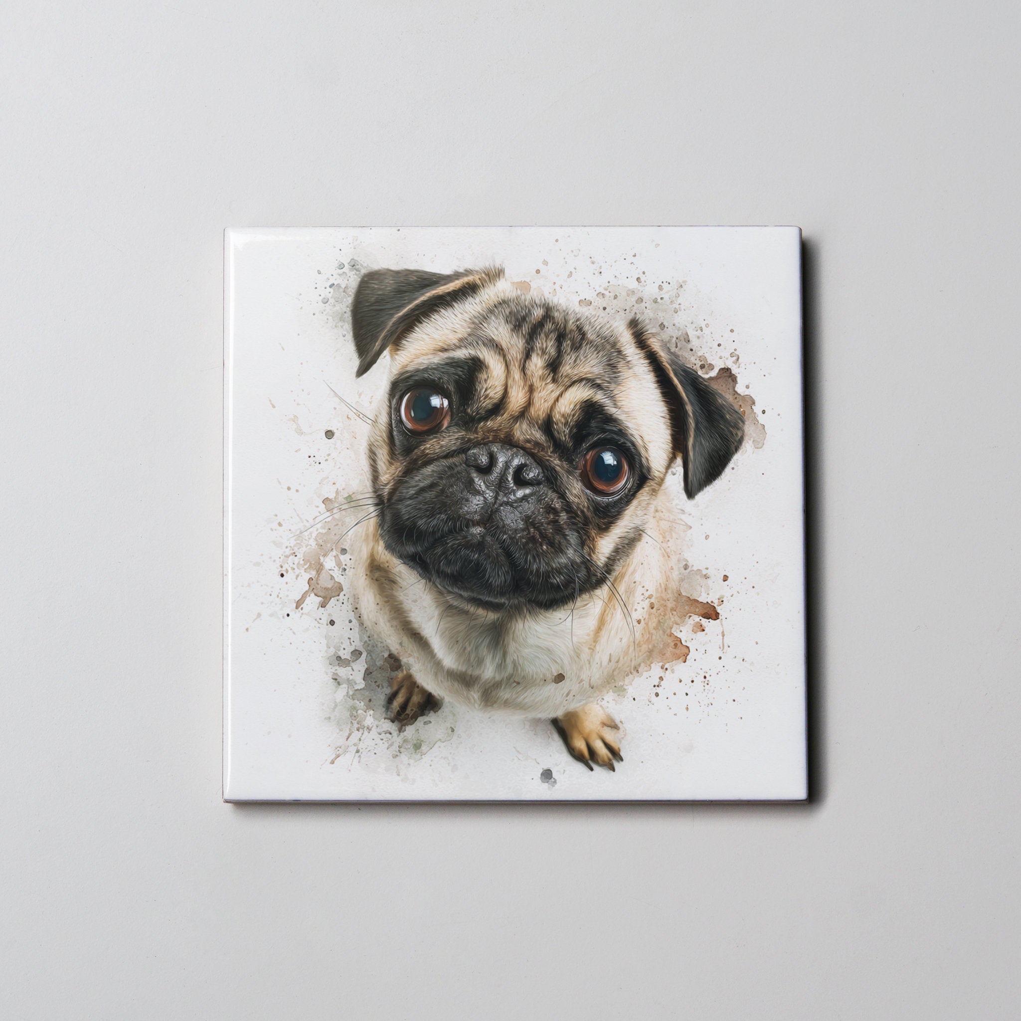 PUG - Tan - Sitting - Coaster