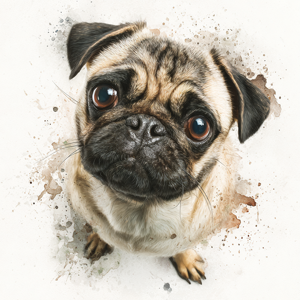 PUG - Tan - Sitting - Coaster
