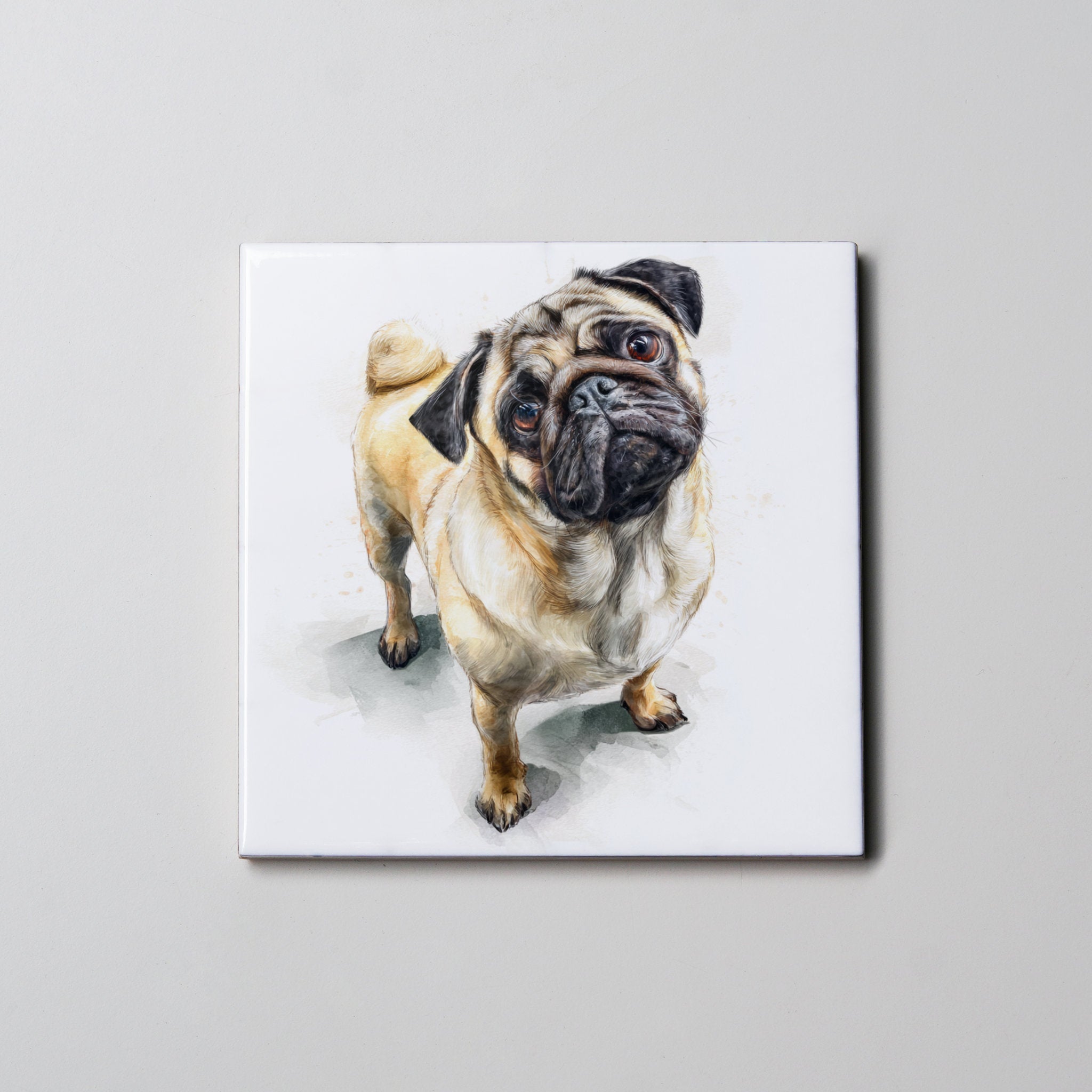 PUG - Tan - Standing - Coaster