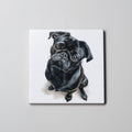 PUG - black - Sitting - Coaster