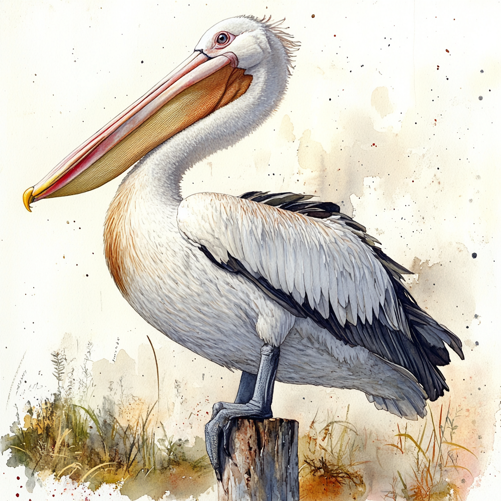 Pelican on Post- Coaster