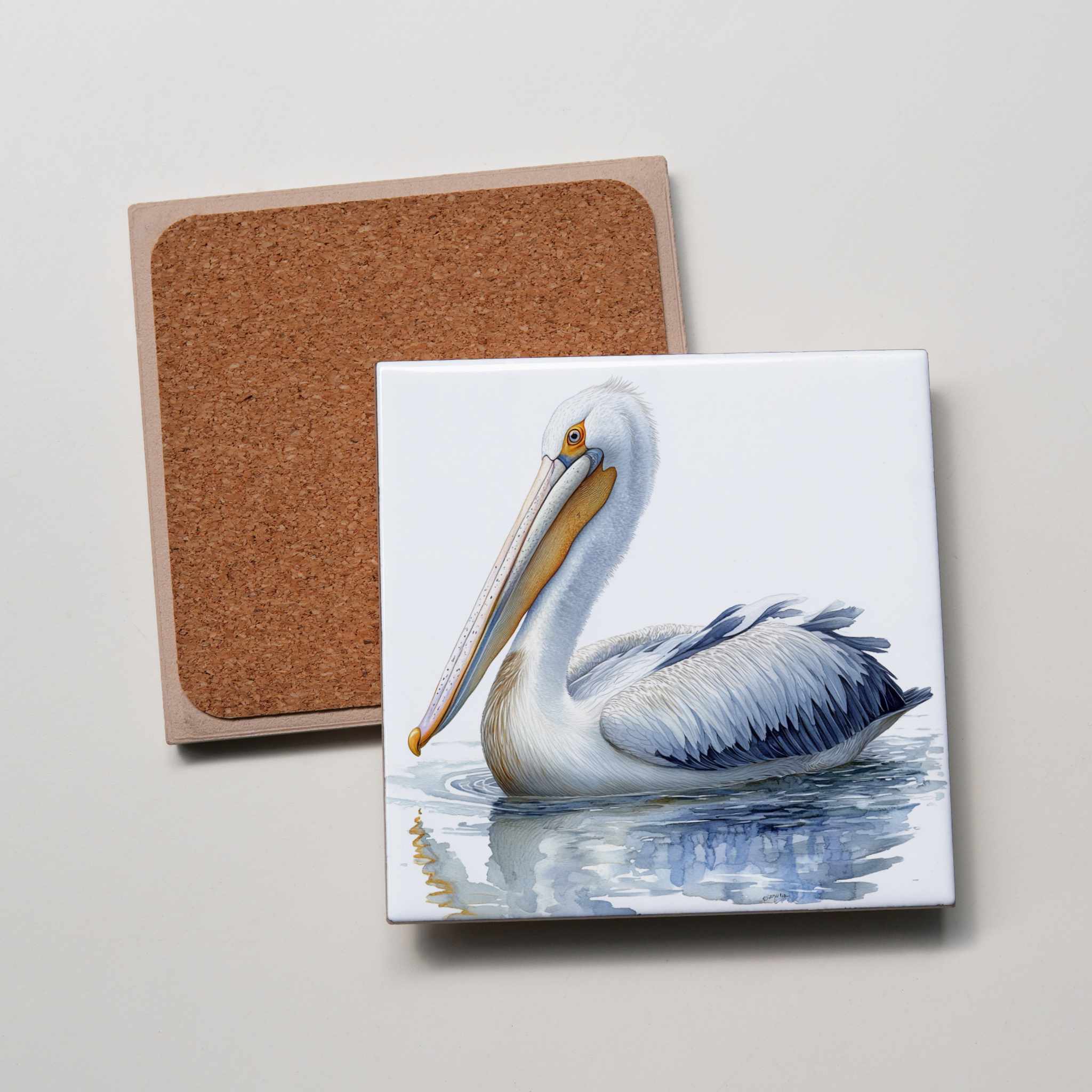 Pelican water Left - Coaster